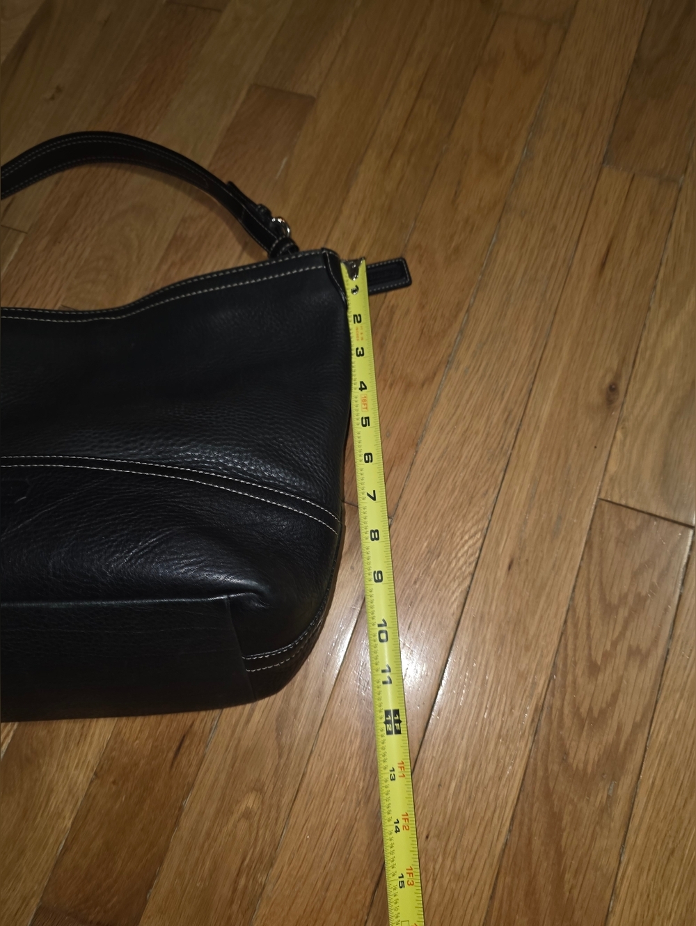 Vintage Coach 5715 Black Pebbled Leather Hobo Bag Immaculate Inside GREAT FIND! - Picture 12 of 16